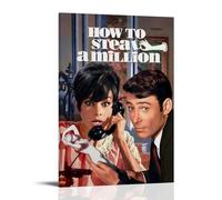 JURRYTHHTR Póster estético de la película "Cómo robar un millón" para pared, lienzo impreso, arte moderno, pintura para salas de estar, 60 x 90 cm, estilo marco