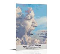 JURRYTHHTR Póster estético de la película Good Morning Vietnam, arte de pared, lienzo impreso, arte moderno, pintura para salas de estar, 50 x 75 cm, estilo marco