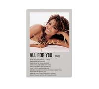 JURYEYRBGT All For You by Janet Jackson - Póster de pared en lienzo estético para pared, impresión moderna para sala de estar, dormitorio, 30 x 45 cm, estilo sin marco