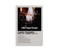 JURYEYRBGT Póster de Super Trouper by ABBA para pared, lienzo estético, impresión moderna para sala de estar, dormitorio, 50 x 75 cm, estilo sin marco