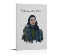 JURYEYRBGT Snow And The Bear Póster Estético Arte de Pared Lienzo Póster Vintage Pintura Decorativa Para La Decoración De La Habitación 16 x 24 Pulgadas (40 x 60 cm) Estilo Marco