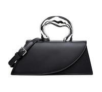 Jusavie Bolso cruzado pequeño plateado Y2K, bolsas de noche para mujer, bolsas de hombro para mujer, 2023, negro (B Black), Talla única