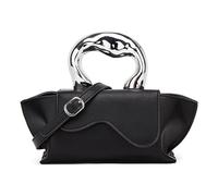Jusavie Bolso cruzado pequeño plateado Y2K, bolsos de noche para mujer, bolsos hobo bolsos de hombro para mujer 2025, a negro, Talla única
