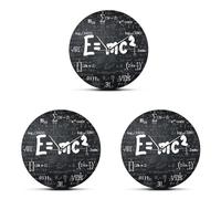 Jushenpoer 3X TeoríA de la Relatividad FóRmula MatemáTica Reloj de Pared CientíFico FíSica Profesor Regalo Escuela Aula DecoracióN