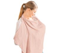 Jushion Toalla de lactancia para viajes, delantal de lactancia, funda de lactancia de 360°, muselina con neumático rígido, cubierta transpirable para lactancias de bebés