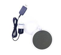 JUSHZ Bomba De Aire Acuario Bomba Aire Oxigenador Acuario Aireador Inflador Electrico USB Silenciosa Pequeño Silencioso para Peceras Domésticas Y Pesca Al Aire Libre (10CM Nano Air Stone,White)