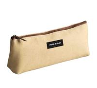 JUSHZ Estuche Escolar Estuches Escolares Adolescentes Pequeño Cremalleras Niña Niño Lienzo Alta Capacidad para Estudiantes Mpermeable Resistente Al Desgaste (Yellow,21.5x4.5x8cm)