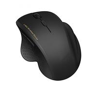 JUSHZ Raton Inalambrico Raton Ordenador Ratón Mouse Ratones Gaming Pc Silencioso Fotoeléctrico USB 2.4G PPP Ajustable Conecta Y Reproduce Regalo (113X80X48mm,Black)