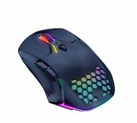 JUSHZ Raton Ordenador Ratón óptico con Cable Mouse Ratones Gaming Pc USB Programables Desplazamiento En 4 Direcciones Táctil Ligero Portátil Programación De Macros 7 Botones (12.5x7.6x4.1cm,Black)