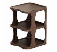 JUSHZ Zapatero Entrada Recibidor Mueble Zapatero Armario para Guardar Zapatos Modular Zapateras Estrecho Exterior Alto Plegable Plástico Ahorra Espacio (Brown,24.5×26.5×33.6cm)