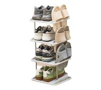 JUSHZ Zapatero Entrada Recibidor Mueble Zapatero Armario para Guardar Zapatos Modular Zapateras Estrecho Espejo Soporte para Zapatillas Plegable Plástico (Gray,31.5×30×86cm)