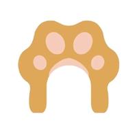 JUSKAQZYI Alfombra Toilet Bath Mat U-Shaped Cat'S Paw Shape Commode Contour Rug Super Water Absorption Non-Slip for Bathroom and Toilet Alfombra habitacion(Oranje)