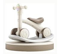 JUSKAQZYI Bicicleta de Equilibrio 2 en 1, Juego de Juguete con Tabla de Equilibrio Desmontable y Ruedas silenciosas for Coche, for Jugar en Interiores y Exteriores(Bruin,with Rocking Board)