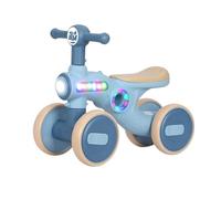 JUSKAQZYI Bicicleta de Equilibrio for niños, Juguetes sin Pedal, 4 Ruedas silenciosas, antivuelco for Interior y Exterior(BLU)