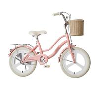 JUSKAQZYI Bicicletas Infantiles Bicicleta for niños de 16 a 22 Pulgadas, for niños y niñas, Altura de 32 a 60 Pulgadas, Freno de contrapedal, Cesta Tejida y Timbre. Bicicleta(Pink1,20inch)