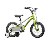 JUSKAQZYI Bicicletas Infantiles Bicicleta for niños de 2 a 8 años, de 12 a 18 Pulgadas, con Ruedas de Entrenamiento, Freno de Mano y Cesta, for niña pequeña. Bicicleta(Groen,16in)