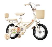 JUSKAQZYI Bicicletas Infantiles Bicicleta Infantil for niñas de 2 a 12 años, de 12 a 20 Pulgadas, con Asiento Trasero y Cesta, con Pedales y diseño de Capibara. Bicicleta(16inch)