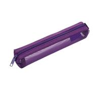 JUSKAQZYI Bolsa de Malla portátil for bolígrafos, Estuche Transparente Multifuncional, Suministros de Oficina, Organizador de Accesorios de papelería(Lila)