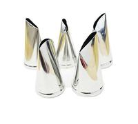 JUSKAQZYI boquillas Manga Boquillas for decoración de Pasteles de Acero Inoxidable 304, 5 Unidades, con Forma de pétalo de Rosa, Ideal for Cupcakes y Galletas. Acero