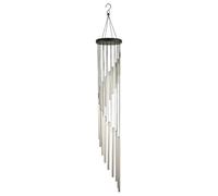 JUSKAQZYI Campanillas de Viento Campanas de Metal duraderas, carillón conmemorativo, Regalo, carillones de Viento for Exteriores Que realzan su Espacio con Estilo artístico y Belleza.(Silver)