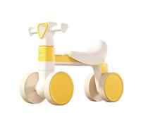 JUSKAQZYI Coche oscilante de 4 Ruedas, Bicicleta de Equilibrio, Juguetes con música, sin Pedal, Coche móvil for niños y niñas, Juego Interior y Exterior(Geel)