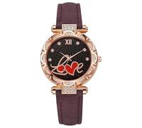 JUSKAQZYI Digital Reloj Reloj Casual for Mujer, Correa de Cuero, Reloj de Pulsera analógico de Cuarzo Simple, es un Regalo de Lujo Ligero for Novia y Esposa. Deportivo Reloj(CAF)