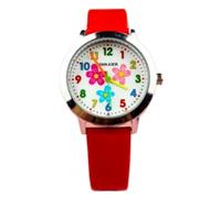 JUSKAQZYI Digital Reloj Reloj De Cuarzo con Diseño Floral Creativo, Correa Cómoda Y Cronometraje Preciso, Cumpleaños For Estudiantes. Deportivo Reloj(Rot)