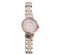 JUSKAQZYI Digital Reloj Reloj de Cuarzo Resistente al Agua, Sencillo, con Correa de Acero Inoxidable y Esfera con números Romanos, for Mujer. Deportivo Reloj(Gold White)