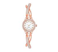 JUSKAQZYI Digital Reloj Reloj de Cuarzo Sencillo e Informal con diseño de Mariposa y Pulsera de Diamantes, Resistente al Agua, Ideal for Combinar con Vestidos. Deportivo Reloj(Rose Gold)