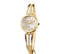 JUSKAQZYI Digital Reloj Reloj de Pulsera for Mujer, Esfera Redonda de Oro Rosa con Tachuelas de Diamantes de imitación, Reloj de Pulsera de Moda Premium for Mujer. Deportivo Reloj(Gold)