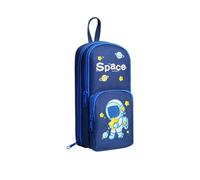 JUSKAQZYI Estuche Escolar Estuche Grande con Cremallera y diseño estético for lápices, útiles Escolares, papelería de Viaje, Regalos for Volver al Campus. Cuero(BLU)