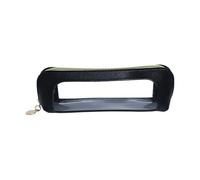 JUSKAQZYI Estuche for lápices portátil pequeño con Cremallera, Bolsa Transparente for bolígrafos, Organizador de cosméticos Impermeable for Viajes(Noir)