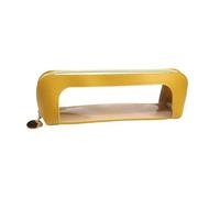 JUSKAQZYI Estuche for lápices portátil pequeño con Cremallera, Bolsa Transparente for bolígrafos, Organizador de cosméticos Impermeable for Viajes(Geel)