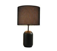 JUSKAQZYI Lámpara de Mesa Moderna Negra con Pantalla de Tela, Ideal for decoración de Estilo rústico, Ideal for casa, Oficina, Lectura y Sala de Estar.