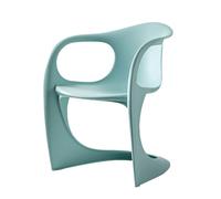 JUSKAQZYI Madera Sillas de Comedor de plástico acrílico, 4 Unidades, con Respaldo y reposabrazos, for Dormitorio, Comedor, Sala de Estar y balcón. Ligera(BLU)