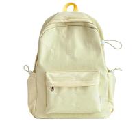 JUSKAQZYI mochila escolar Mochila Con Lazo Y Correa Ajustable, Bonita Mochila For El Colegio, For La Universidad, For La Escuela Secundaria portatil(Geel)