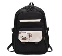 JUSKAQZYI mochila escolar Mochila de día con diseño de perro, impermeable, ligera, de gran capacidad, for escuela primaria, secundaria, universidad, viajes portatil(Noir)