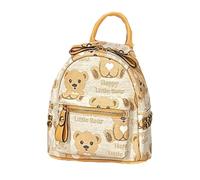 JUSKAQZYI mochila escolar Mochila de oso, mini mochila, duradera y ligera, ideal for el colegio, ideal for viajes diarios de mujeres, impermeable. portatil(Weiß)
