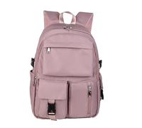 JUSKAQZYI mochila escolar Mochila impermeable con múltiples bolsillos for la escuela, viajes, universidad, al aire libre, mochila for portátil de 15,6 pulgadas for hombres y mujeres. portatil(Rose)