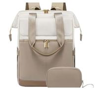JUSKAQZYI mochila escolar Mochila ligera for portátil con USB for hombres y mujeres, mochila impermeable for llevar, bolso de mano for uso diario, bolso de viaje for viajeros portatil(Kaki)