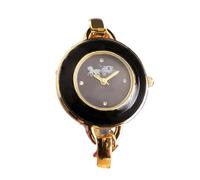 JUSKAQZYI Relojes de Mujer, Pulseras Ligeras de Lujo, Reloj de Pulsera Minimalista, Reloj de Pulsera de Cuarzo, Adecuado for Novia, Esposa, (Black Gold)