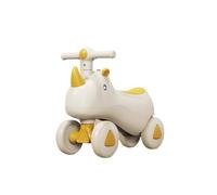 JUSKAQZYI Wiggle Coche for niños Bicicleta de Equilibrio Unicornio Coche de Empuje sin Pedales Juguetes for Montar en Interiores y Exteriores for niños y niñas(Geel,No Music Light)