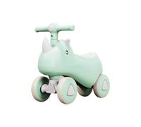 JUSKAQZYI Wiggle Coche for niños Bicicleta de Equilibrio Unicornio Coche de Empuje sin Pedales Juguetes for Montar en Interiores y Exteriores for niños y niñas(Groen,No Music Light)