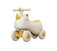 JUSKAQZYI Wiggle Coche for niños Bicicleta de Equilibrio Unicornio Coche de Empuje sin Pedales Juguetes for Montar en Interiores y Exteriores for niños y niñas(Geel,with Music Light)