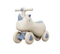 JUSKAQZYI Wiggle Coche for niños Bicicleta de Equilibrio Unicornio Coche de Empuje sin Pedales Juguetes for Montar en Interiores y Exteriores for niños y niñas(BLU,with Music Light)