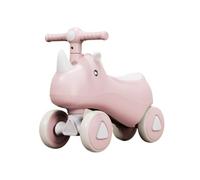 JUSKAQZYI Wiggle Coche for niños Bicicleta de Equilibrio Unicornio Coche de Empuje sin Pedales Juguetes for Montar en Interiores y Exteriores for niños y niñas(Rose,with Music Light)
