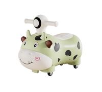 JUSKAQZYI Wiggle España Patinetes de Equilibrio de 4 Ruedas Música y Luces Almacenamiento Debajo del Asiento Juguetes for Montar for niños y niñas(Groen)