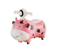 JUSKAQZYI Wiggle España Patinetes de Equilibrio de 4 Ruedas Música y Luces Almacenamiento Debajo del Asiento Juguetes for Montar for niños y niñas(Rose)