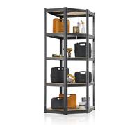 Juskys Estantería esquinera de almacenaje Corner Basic 180 x 70 x 40-70 cm (AlxAxP) | 875 kg | 5 estantes | Metal galvanizado | Estantería para Cargas Pesadas Estantería para sótanos (Gris)