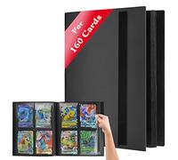 JUSONEY Carpeta- Álbum para 160 Cartas,Perfecto para coleccionar tarjetas para MTG Magic, Match Atta(negro)